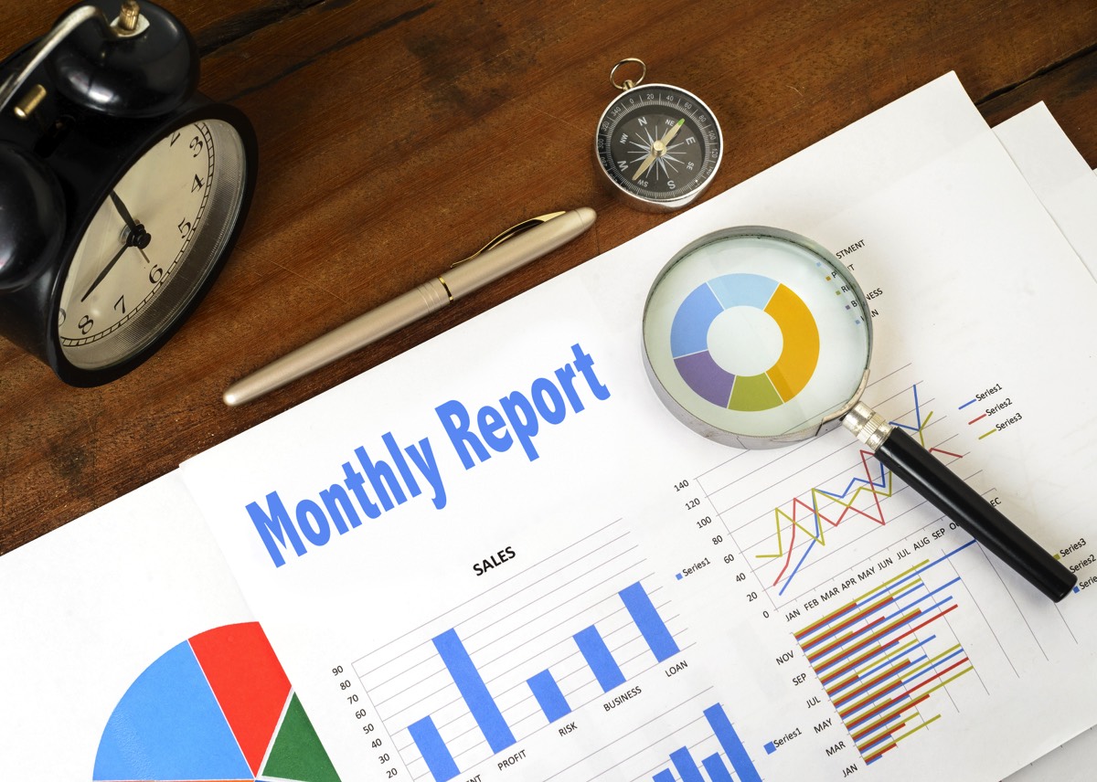 monthly report chart